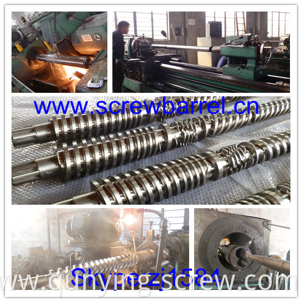 parallel double barrel screw of Cincinati extruder machine